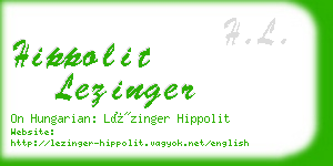 hippolit lezinger business card